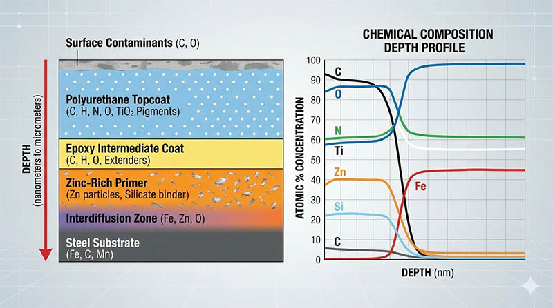 visualize the exact chemical makeup of a coating