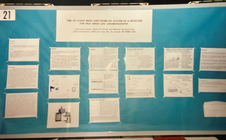 First scientific poster using Pegasus GC-TOFMS data, presented at ASMS in 1996