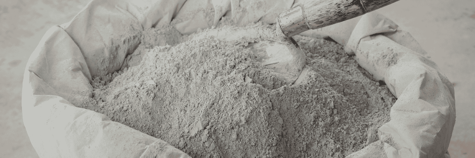 Cement powder in container